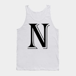 Black letter N in vintage style Tank Top